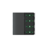 Комплект из 2-х клавиш FF (форма/фланец/NF) вертикальных прямоугольных (40x80) Fenix NTM® Grey London арт. EK-TRV-FGL
