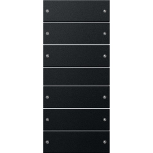 Gira 2186005 Комплект клавиш, 6 шт. (3+3), чёрный, матовый арт. 2186005