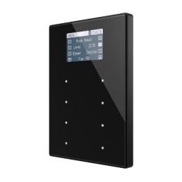 Zennio ZVI-TMDV-PA TMD-Display View / Контроллер комнатный KNX, 8 сенсорных кнопок, дисплей 1.8 дюймов с меню, цвет чёрный, рамка пластиковая арт. ZVI-TMDV-PA