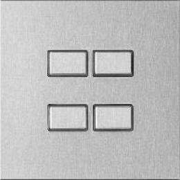 Панель управления Largho X4, анодированный алюминий, плоские кнопки арт. 60113-04-AF