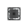 Крышка для разъема "keystone system" версии 1 - окрашенный в черный цвет металл cromo арт. EK-KSC-1K-CBM