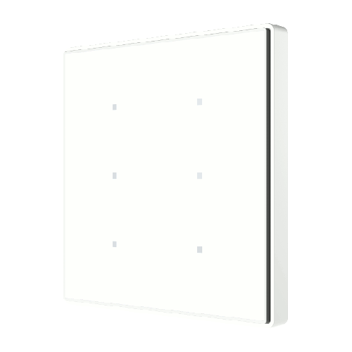 Zennio ZVI-SQTMD6-W Выключатель сенсорный KNX Square TMD, 6-кнопочный, 2хAI/DI, термостат, датчик температуры, цвет белый арт. ZVI-SQTMD6-W (снято с производства)