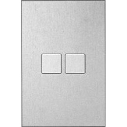 Панель Contrattempo 2, анодированный алюминий, плоские кнопки арт. 62111-02-AF