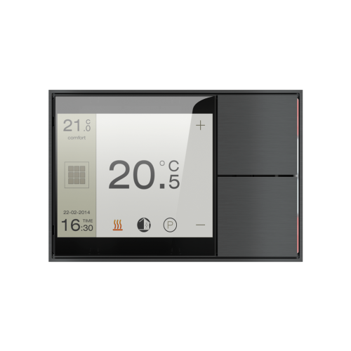 Блок управления и отображения Touch&See с 2-кратным нажатием кнопки (с красным/белым светодиодом) арт. EK-EF2-TP-RW