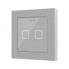 Zennio ZVIF55X2V2S Емкостный сенсорный выключатель с подсветкой (55 x 55 мм) Flat 55 X2v2, цвет серебряный арт. ZVIF55X2V2S (снято с производства)