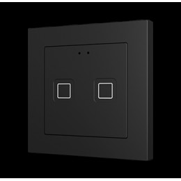 Zennio ZVIT55X2A Выключатель сенсорный KNX Tecla 55 X2, цвет чёрный арт. ZVIT55X2A