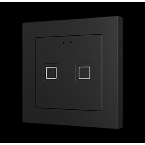Zennio ZVIT55X2A Выключатель сенсорный KNX Tecla 55 X2, цвет чёрный арт. ZVIT55X2A (снято с производства)