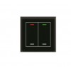 KNX GLASS PUSH BUTTON II LITE 2-FOLD RGBW BLACK WITHOUT TEMPERATURE SENSOR