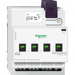 KNX SWITCH ACTUATOR BASIC REG-K/4X/16 A - MANUAL MODE - MTN6700-0004
