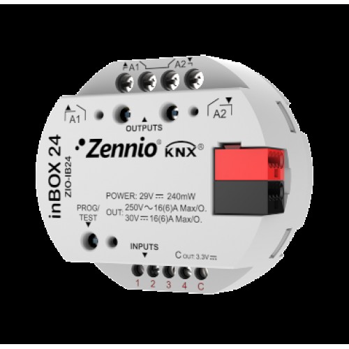 Zennio ZIO-IB24 Актуатор (Многофункциональный привод KNX), InBOX 24 арт. ZIO-IB24