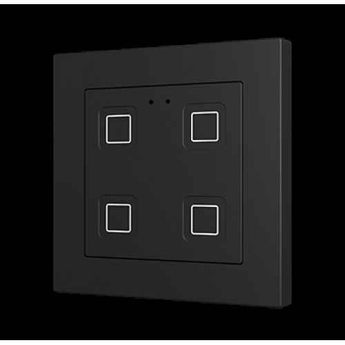 Zennio ZVIT55X4A Выключатель сенсорный KNX Tecla 55 X4, цвет чёрный арт. ZVIT55X4A