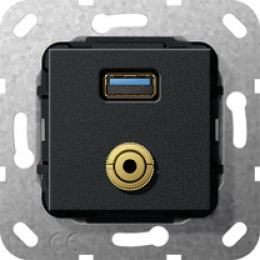 USB
  3.0 A m-jack G-Ch break.cab. Insert black m арт. 568610