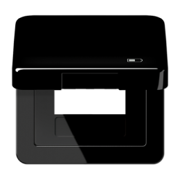 Coperchio a cerniera con simbolo "caricabatteria" per caricabatteria USB, nero арт. CD590KLUSBSW
