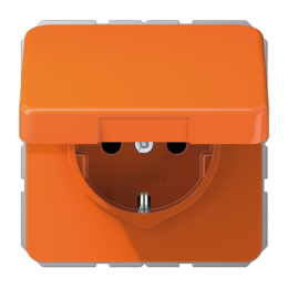 Coperchio a cerniera per prese e apparecchi con mascherina 50 x 50 mm, arancione арт. CD590KLO
