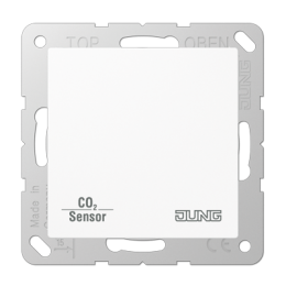 Termostato ambiente KNX con sensore CO2 e umidità aria con accoppiatore bus integrato e interfaccia per pulsanti, 2 canali, bianco alpino арт. CO2A2178BFWW