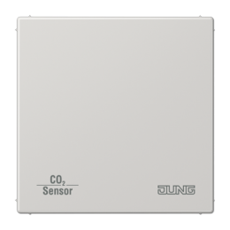 Termostato ambiente KNX con sensore CO2 e umidità aria con accoppiatore bus integrato e interfaccia per pulsanti, 2 canali, grigio chiaro арт. CO2LS2178LG