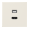 Connettore HDMI/USB per il programma LS (comprensivo di supporto ad anello, fissaggio a vite), bianco арт. MALS1163