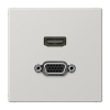 Connettore HDMI/VGA per il programma LS (comprensivo di supporto ad anello, fissaggio a vite), grigio chiaro арт. MALS1173LG