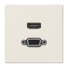 Connettore HDMI/VGA per il programma LS (comprensivo di supporto ad anello, fissaggio a vite), bianco арт. MALS1173