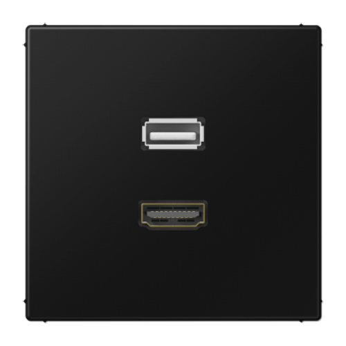Connettore HDMI/USB per il programma LS (comprensivo di supporto ad anello, fissaggio a vite), nero арт. MALS1163SW