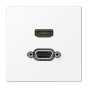 Connettore HDMI/VGA per il programma LS (comprensivo di supporto ad anello, fissaggio a vite), bianco alpino opaco арт. MALS1173WWM