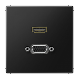 Connettore HDMI/VGA per il programma LS (comprensivo di supporto ad anello, fissaggio a vite), nero grafite opaco арт. MALS1173SWM