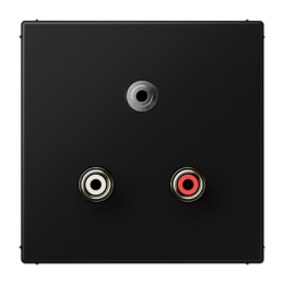 Connettore RCA audio / mini jack 3,5 mm per i programmi LS (comprensivo di supporto ad anello, fissaggio a vite), nero арт. MALS1011SW