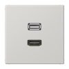 Connettore HDMI/USB per il programma LS (comprensivo di supporto ad anello, fissaggio a vite), grigio chiaro арт. MALS1163LG