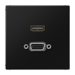 Connettore HDMI/VGA per il programma LS (comprensivo di supporto ad anello, fissaggio a vite), nero арт. MALS1173SW