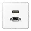 Connettore HDMI/VGA per il programma CD500 (comprensivo di supporto ad anello, fissaggio a vite), bianco alpino арт. MACD1173WW