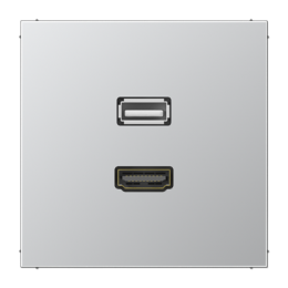 Connettore HDMI/USB per il programma LS (comprensivo di supporto ad anello, fissaggio a vite), modelli in metallo, alluminio арт. MAAL1163