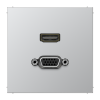 Connettore HDMI/VGA per il programma LS (comprensivo di supporto ad anello, fissaggio a vite), modelli in metallo, alluminio арт. MAAL1173