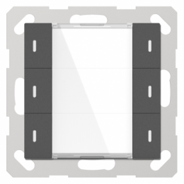 KNX Push Button Sensor Plus, 3-gang, 55mm