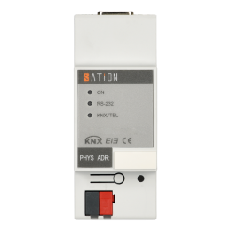 Шлюз KNX-RS232, поддержка кастомизации протокола, запуск последовательной отправки команд по групповому адресу и поддержка предопределенных протоколоы последовательной связи для достижения двунаправленной коммуникации.