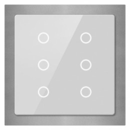 KNX Touch Panel Slim, 6 Buttons (Silver)