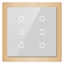 KNX Touch Panel Slim, 6 Buttons (Gold)