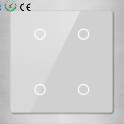 KNX Touch Panel Slim, 4 Buttons (Silver)