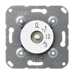Switch c potenziometro rotativo 16 AX 250 V~, selletore bianco alpino арт. 1101-4WW