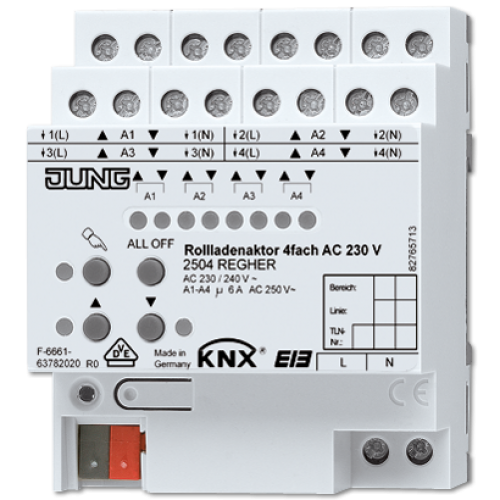 Привод рольставен KNX, 4 канала, арт. 2504REGHER