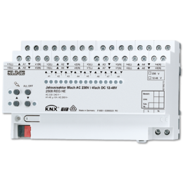 KNX 8-канальный 230V AC привод жалюзи, 4-канальный 24V DC арт. 2508REGHE