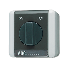 Switch c potenziometro rotativo per veneziane 10 AX 250 V~ c targhetta 9 x 50 mm commutatore, anche a pulsante, 1 P арт. 834.10W