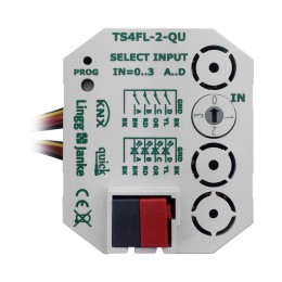 TS4FJ-2-QU Быстрый кнопочный интерфейс KNX для 4 отдельных кнопок, сигнализация ветра для жалюзи/ставней,