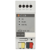 Шлюз KNX-RS485, поддержка кастомизации протокола, открытый интерфейс взаимодействия по Modbus, функция чтения/записи целевых значений до 4 бит, перевод сообщений шины RS485 и отправка в шину KNX для создания двунаправленной коммуникации.
