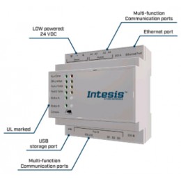 Intesis IN701KNX3K00000 Шлюз ASCII Транслятор протоколов Intesis с поддержкой KNX, Serial и IP — 3000 точек